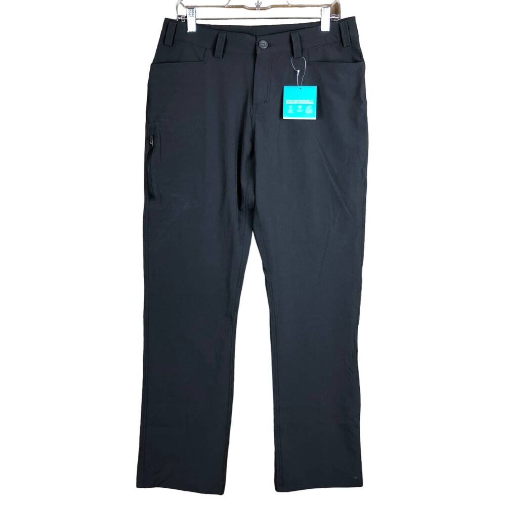 Willit Womens Pants Golf Gray Mid Rise Straight Causal Active Stretch 8
